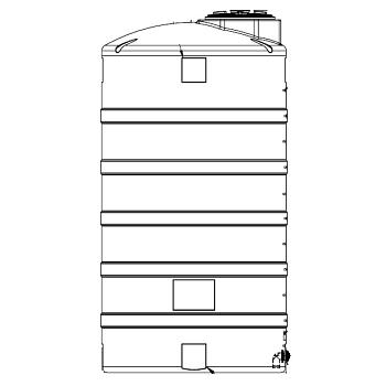 Snyder Vertical Water Storage Tank (Natural White) - 1300 Gallon 1