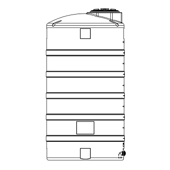 Snyder Vertical Chemical Storage Tank - 1300 Gallon 1