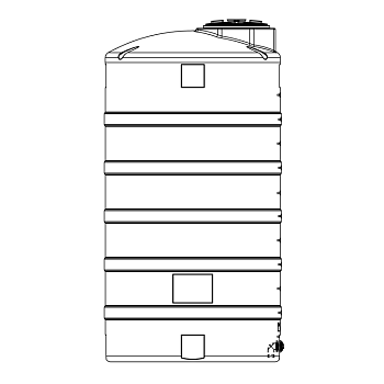 Snyder Vertical Chemical Storage Tank - 1300 Gallon 1