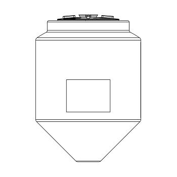 Snyder Cone Bottom Tank (1.9 HDLPE) - 150 Gallon 1