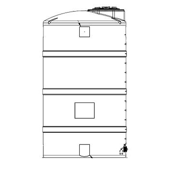 Snyder Vertical Water Storage Tank (Natural White) - 1500 Gallon 1