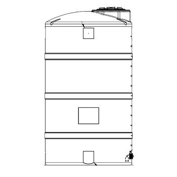 Snyder Vertical Water Storage Tank (Natural White) - 1500 Gallon 1