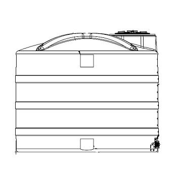 Snyder Vertical Water Storage Tank (Natural White) - 1600 Gallon 1