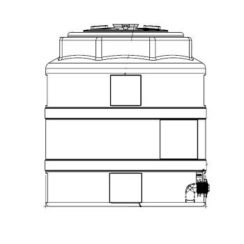 Snyder Vertical Water Storage Tank (Natural White) - 200 Gallon 1