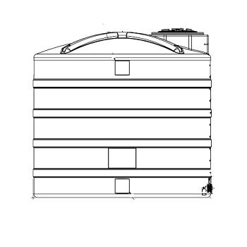 Snyder Vertical Water Storage Tank (Natural White) - 2500 Gallon 1