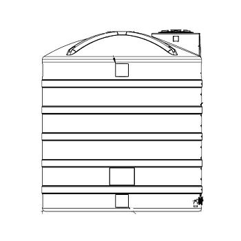 Snyder Vertical Water Storage Tank (Natural White) - 3000 Gallon 1