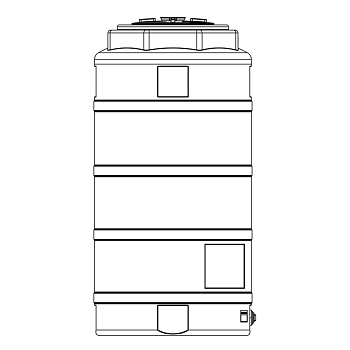 Snyder Vertical Chemical Storage Tank - 400 Gallon 1