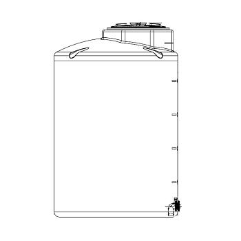 Snyder Vertical Water Storage Tank (Natural White) - 500 Gallon 1