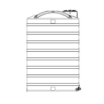 Snyder Vertical Water Storage Tank (Natural White) - 5000 Gallon 1