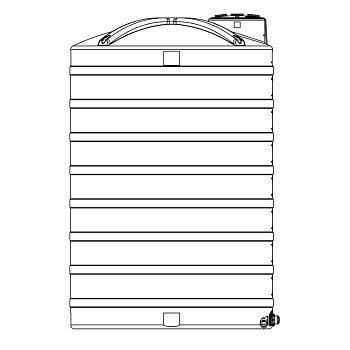Snyder Vertical Chemical Storage Tank - 5000 Gallon 1