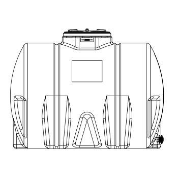 Snyder Horizontal Leg Tank - 525 Gallon 1