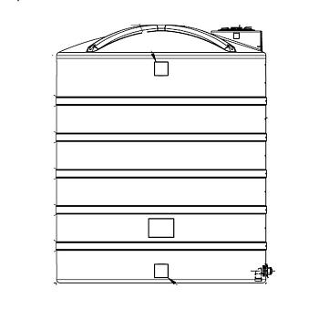Snyder Vertical Water Storage Tank (Natural White) - 6500 Gallon 1