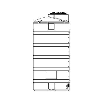 Snyder Vertical Water Storage Tank (Natural White) - 750 Gallon 1
