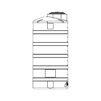 Snyder Vertical Water Storage Tank (Natural White) - 750 Gallon 1