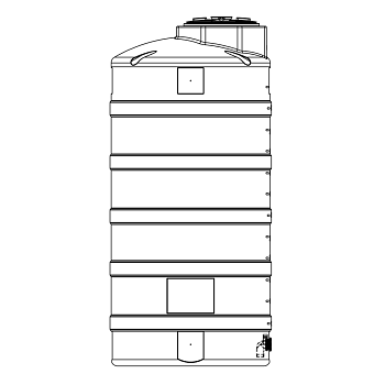 Snyder Vertical Chemical Storage Tank - 750 Gallon 1