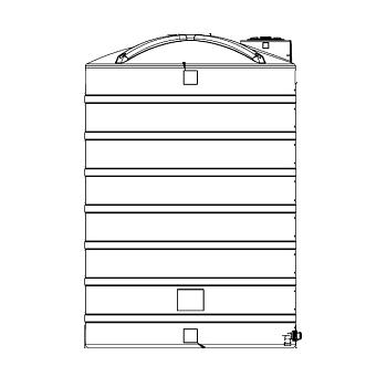 Snyder Vertical Water Storage Tank (Natural White) - 8000 Gallon 1