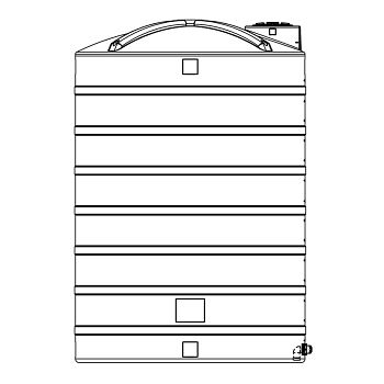 Snyder Vertical Chemical Storage Tank - 8000 Gallon 1