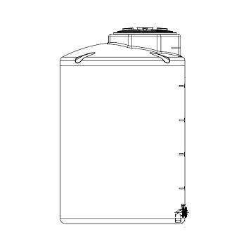 Snyder Vertical Water Storage Tank (Natural White) - 500 Gallon 1
