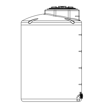 Snyder Vertical Chemical Storage Tank - 500 Gallon 1