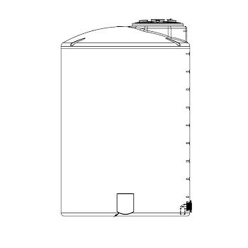 Snyder Vertical Water Storage Tank (Natural White) - 1000 Gallon 1