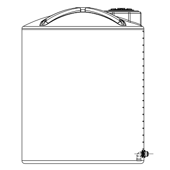 Snyder Vertical Chemical Storage Tank - 4100 Gallon 1
