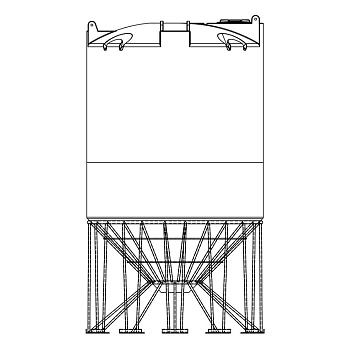 Snyder Cone Bottom Tank (1.5 HDLPE) - 2600 Gallon 1