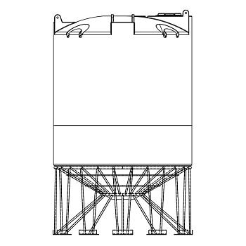 Snyder Cone Bottom Tank (1.9 HDLPE) - 2500 Gallon 1