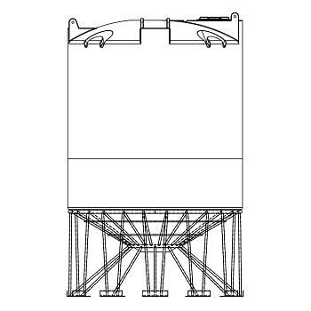 Snyder Cone Bottom Tank (1.9 HDLPE) - 2500 Gallon 1