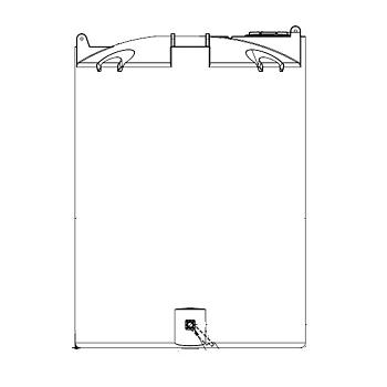 Snyder Vertical Water Storage Tank (Natural White) - 3000 Gallon 1