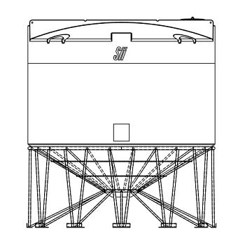 Snyder Cone Bottom Tank (1.9 HDLPE) - 6000 Gallon 1