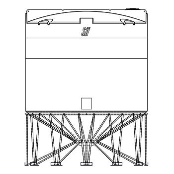 Snyder Cone Bottom Tank (1.5 HDLPE) - 7400 Gallon 1
