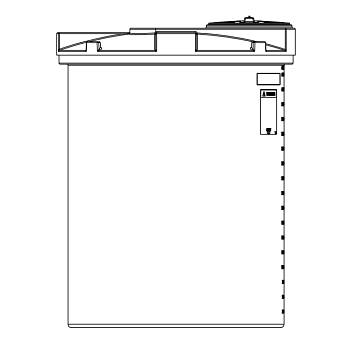 Snyder Vertical Chemical Tank (ASTM Certified) - HDLPE - 440 Gallons 1