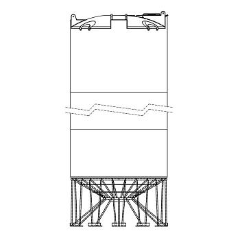 Snyder Cone Bottom Tank (1.9 HDLPE) - 6500 Gallon 1
