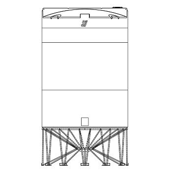Snyder Cone Bottom Tank (1.5 HDLPE) - 13000 Gallon 1