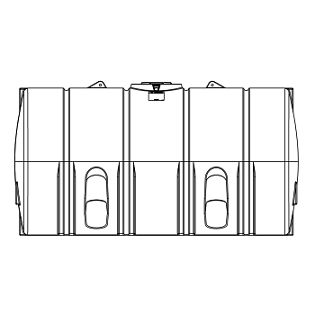 Snyder Horizontal Leg Tank (1.5 XLPE) - 3000 Gallon 1