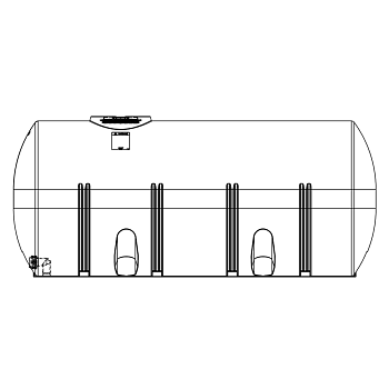 Snyder Horizontal Leg Tank (Heavy Duty) - 2000 Gallon 1