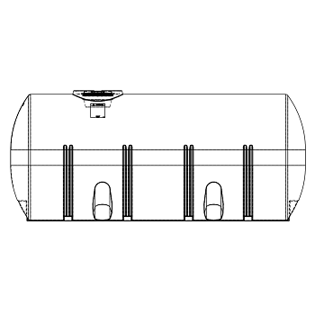 Snyder Horizontal Leg Tank (1.9 HDLPE) - 2000 Gallon 1