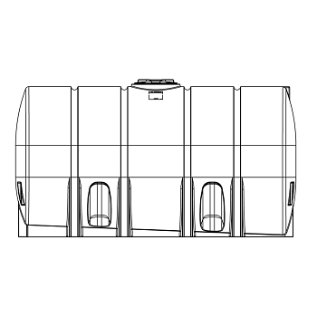 Snyder Horizontal Leg Tank (1.5 XLPE) - 3400 Gallon 1
