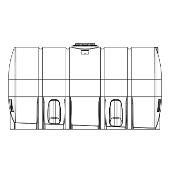 Snyder Horizontal Leg Tank (1.5 XLPE) - 3400 Gallon 1
