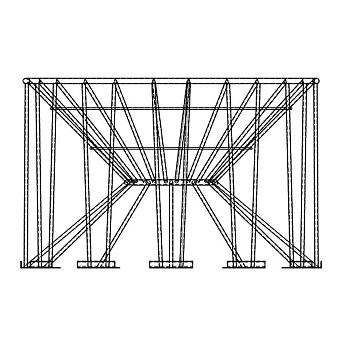 Snyder Cone Bottom Tank Stand (For 2600, 4100 Gallon) - 45 Degree 1