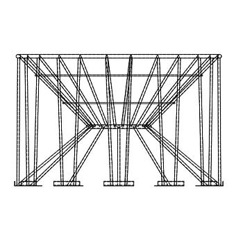 Snyder Cone Bottom Tank Stand (For 2600, 4100 Gallon) - 45 Degree 1