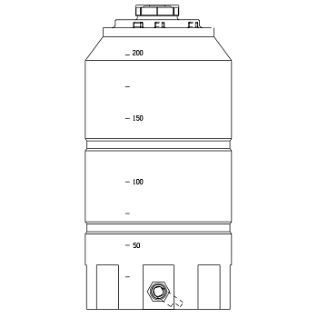Snyder Vertical Chemical Storage Tank - 200 Gallon 1