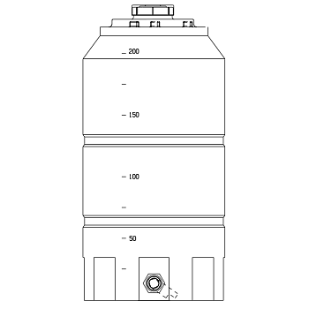 Snyder Vertical Chemical Storage Tank - 200 Gallon 1