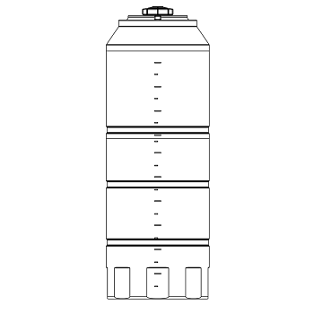 Snyder Vertical Chemical Tank (ASTM Certified) - HDLPE - 300 Gallons 1