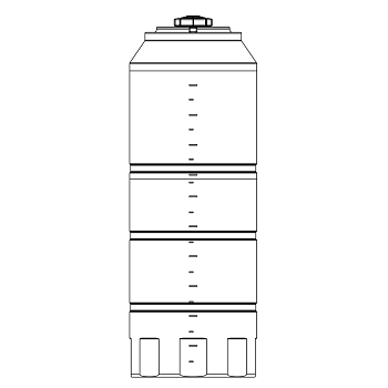Snyder Vertical Chemical Tank (ASTM Certified) - XLPE - 300 Gallons 1