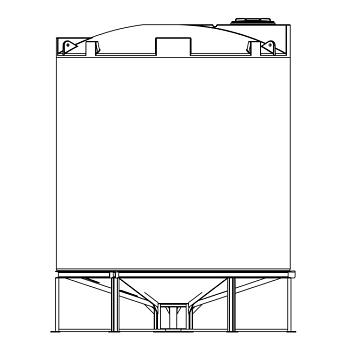Snyder Cone Bottom Tank (1.9 XLPE) - 3600 Gallon 1