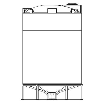 Snyder Cone Bottom Tank (1.9 XLPE) - 4600 Gallon 1