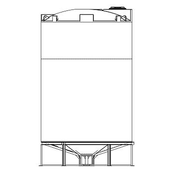Snyder Cone Bottom Tank (1.5 HDLPE) - 5000 Gallon 1