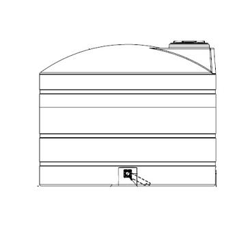 Snyder Vertical Water Storage Tank (Natural White) - 1500 Gallon 1