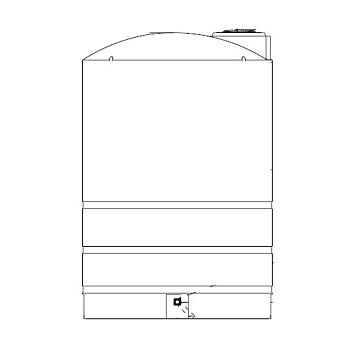 Snyder Vertical Water Storage Tank (Natural White) - 5000 Gallon 1